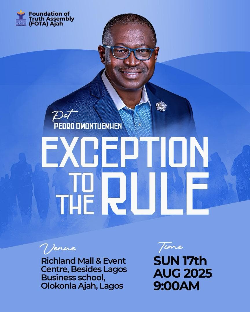 Recent sermon poster for Foundation of truth assembley