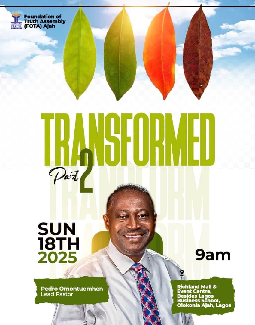 Recent sermon poster for Foundation of truth assembley